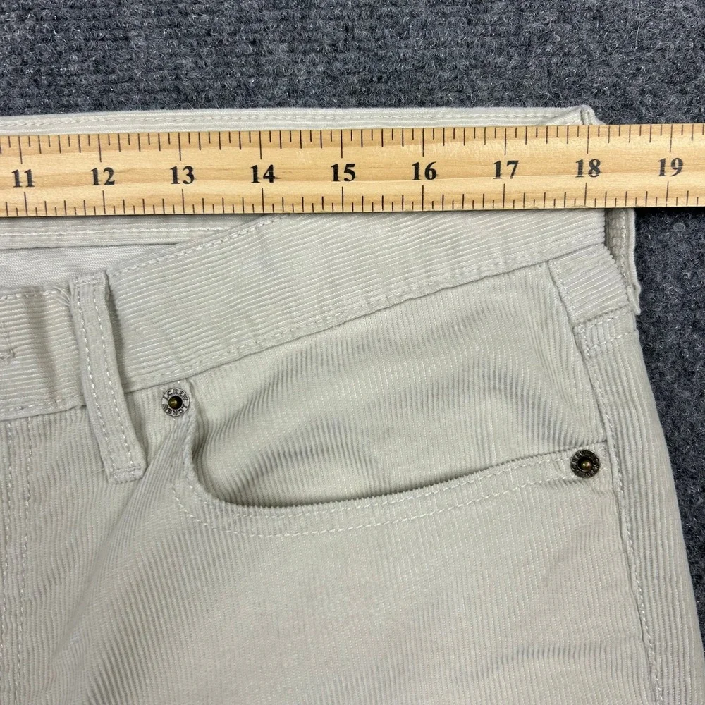 J.Crew Corduroy Pants Mens 35x32 Beige Flex Straight Fit CL248 Stone Stretch